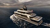 This New 122-Foot Explorer Yacht Has an Elevated Beach Club That Lets You Lord Over the Water