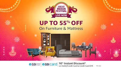 Amazon Great Indian Festival exclusive 8 PM deals: Up to 55% off on beds, sofas