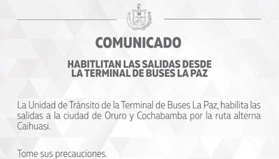 Reanudan viajes de La Paz a Oruro y Cochabamba por ruta alterna - El Diario - Bolivia