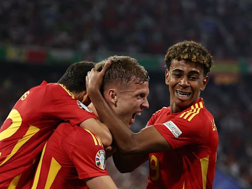 Spain 2-1 France: Lamine Yamal and Dani Olmo lead comeback to reach Euro 2024 final