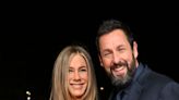 Jennifer Aniston, in a Sheer Minidress, Called Out Adam Sandler for Wearing a Sweatshirt to Their Premiere