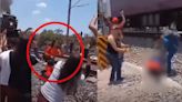 [VIDEO] México: Mujer muere ARROLLADA por tren tras tomarse selfie; logró empujar a su hijo y lo salvó