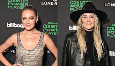 Lainey Wilson Puts Edgy Spin on Cowboy Core in Biker Jacket and Kelsea Ballerini Shimmers in Fishnet Dress at Billboard’s Country Power...