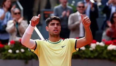 Carlos Alcaraz: "En el entrenamiento con Medvedev el jueves, decidí jugar en Madrid"