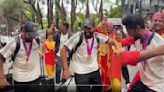 Rohit Sharma, Surya Kumar Yadav Dance On Road Outside Delhi Airport | Watch Viral Video