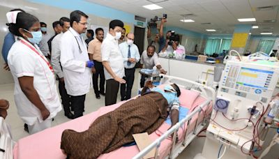 Stalin inspects Kalaignar Centenary hospital, directs officials to install more dialysis units