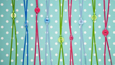 These pretty button friendship bracelets are so easy to make