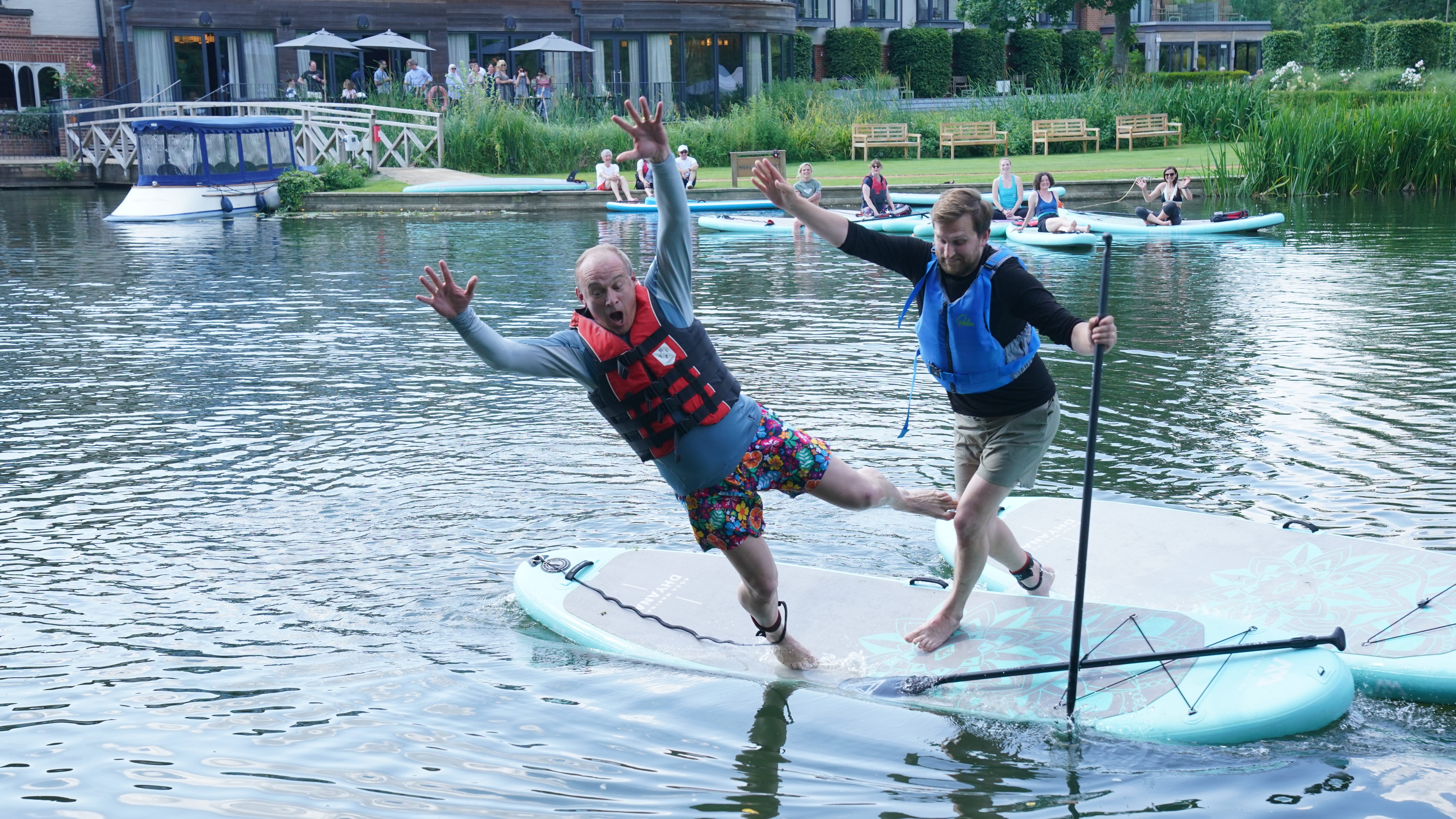 In Pictures: Sir Ed falls off paddleboard – again – as campaign trail continues