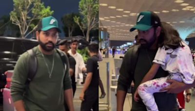 Watch: After World Cup Triumph, Rohit Sharma Leaves For Vacation With Wife Ritika And Daughter Samaira - News18