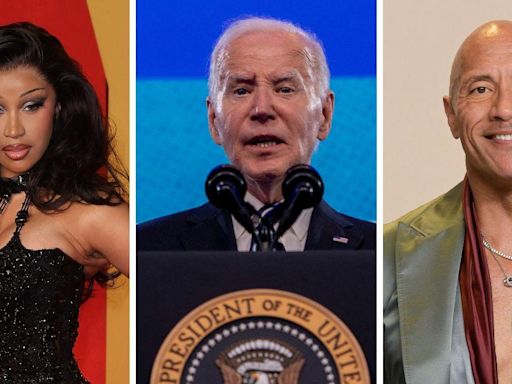 These Celebrities Won't Endorse Joe Biden — From Dwayne Johnson to Cardi B and More