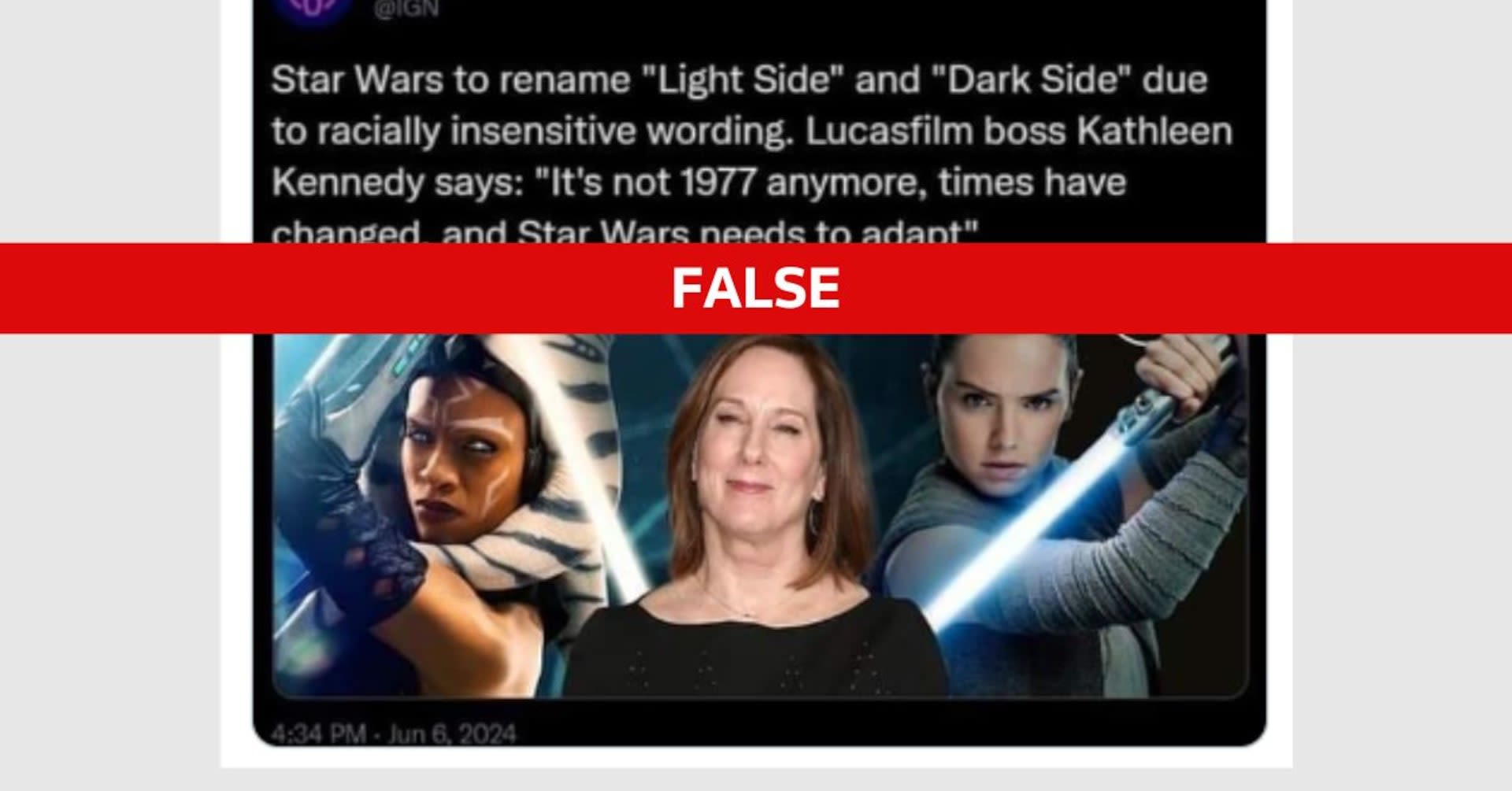 Fact Check: IGN post on Star Wars changing racially insensitive wording is fake