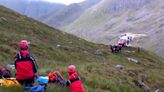 Hillwalker airlifted to hospital after falling 50ft near the summit of popular Munro