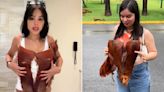 Danna Paola luce un corset hecho de palmera y su moda sustentable causa furor en TikTok