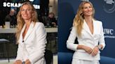 Gisele Bündchen Suits Up in White Double-breasted Blazer and Flared Trousers for Watches and Wonders