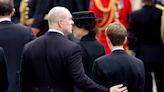 Mike Tindall Puts a Comforting Arm Around James, Viscount Severn, the Queen's Youngest Grandchild