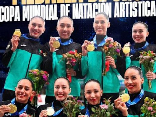 Equipo de natación artística de México gana oro en Copa del Mundo en París