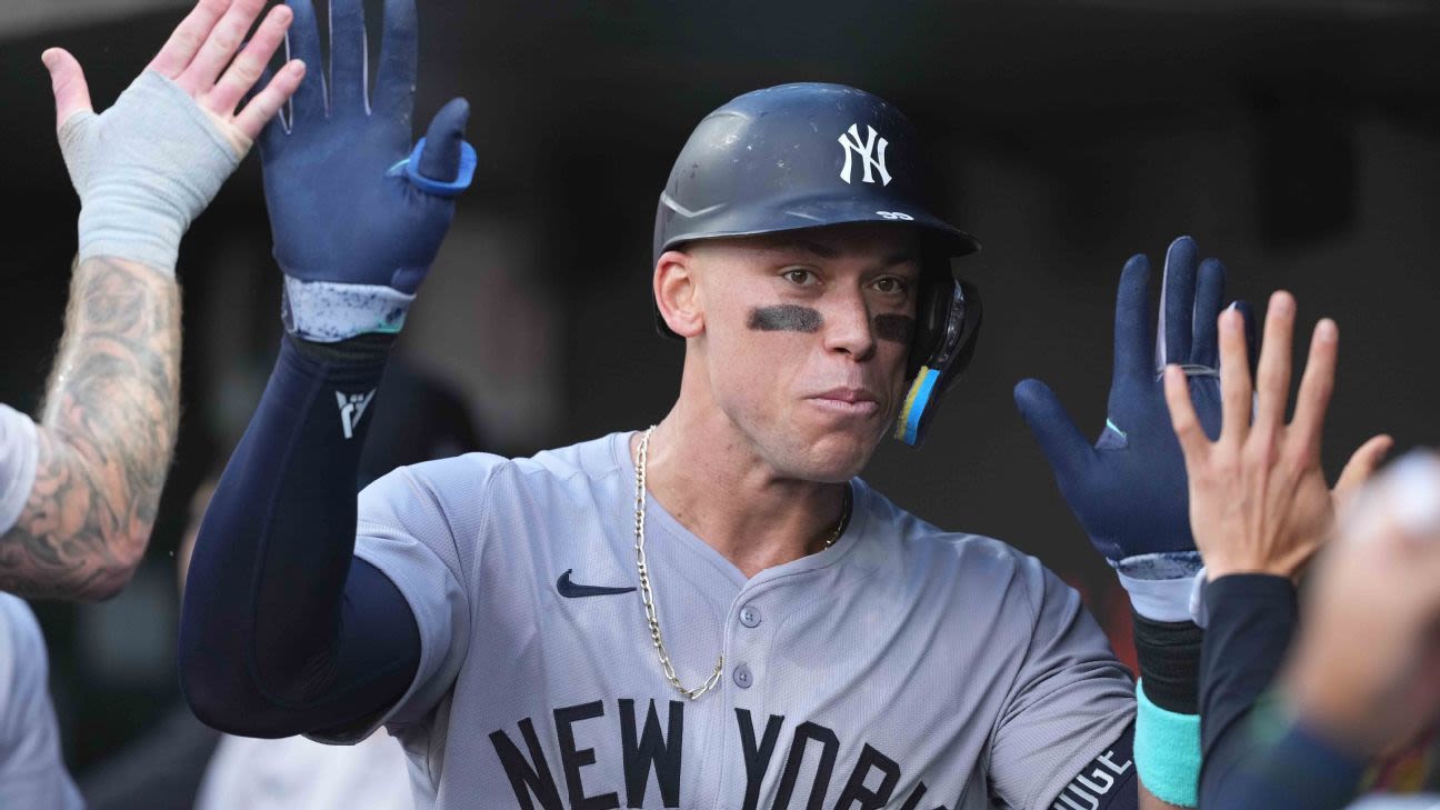 Judge's 34th HR sets Yanks record before break