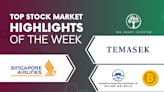 Top Stock Market Highlights: Singapore Airlines, Temasek Holdings, Yangzijiang and Cryptocurrencies