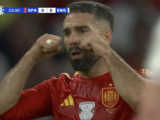 Dani Carvajal mocks England players with 'crying' gesture in Euro 2024 final