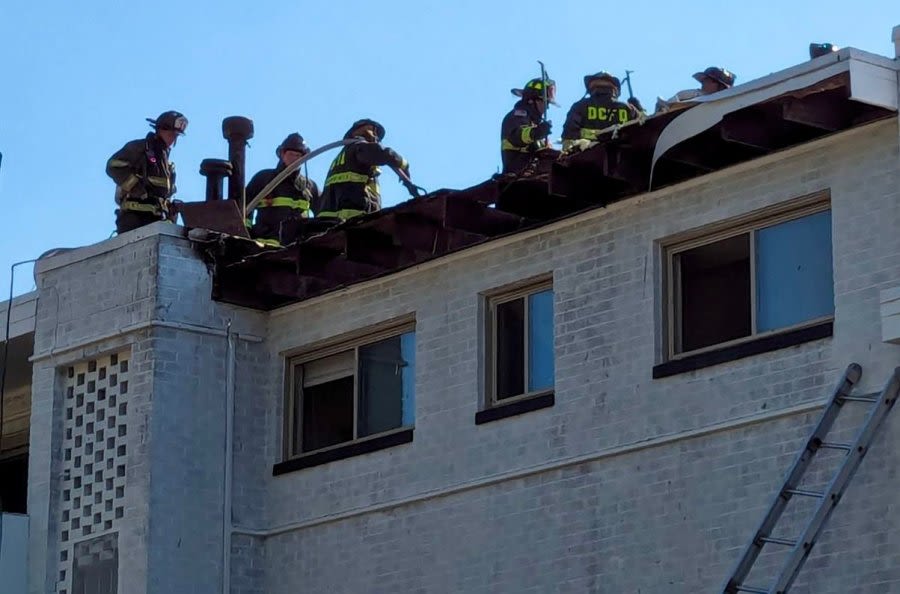 Crews put out rooftop solar panels that caught fire in DC