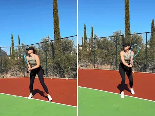 WATCH: Maria Sharapova practices on hard-courts