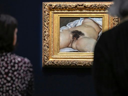 Arrojan pintura roja al cuadro "El origen del mundo" de Courbet en un museo de Francia