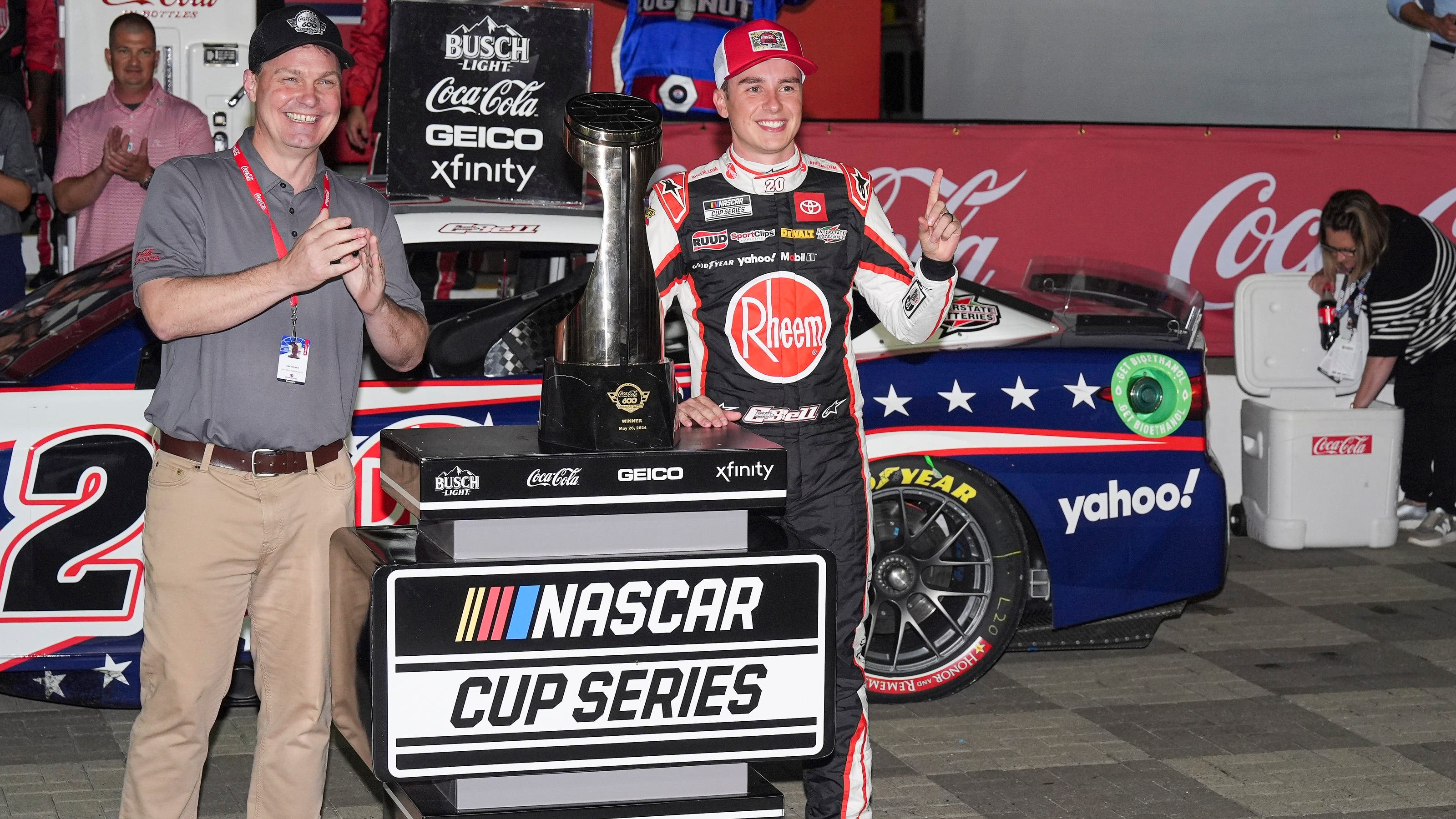 Who won NASCAR Cup race in Charlotte? Christopher Bell wins rain-shortened Coca-Cola 600