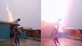Viral Video: Girl's Rain Dance Interrupted By Thunderbolt Scare