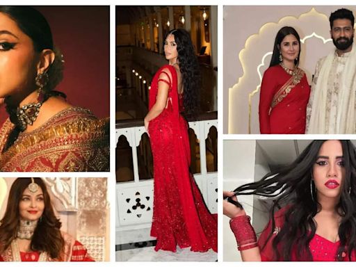 ...Ambani and Radhika Merchant's lavish wedding: Glamour in red: Celebrities who dazzled in the scarlet hue at the Anant Ambani and Radhika Merchant's lavish wedding | - Times of India...