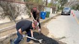 Arnold Schwarzenegger fills ‘giant’ pothole – only for officials to say that’s not what it was