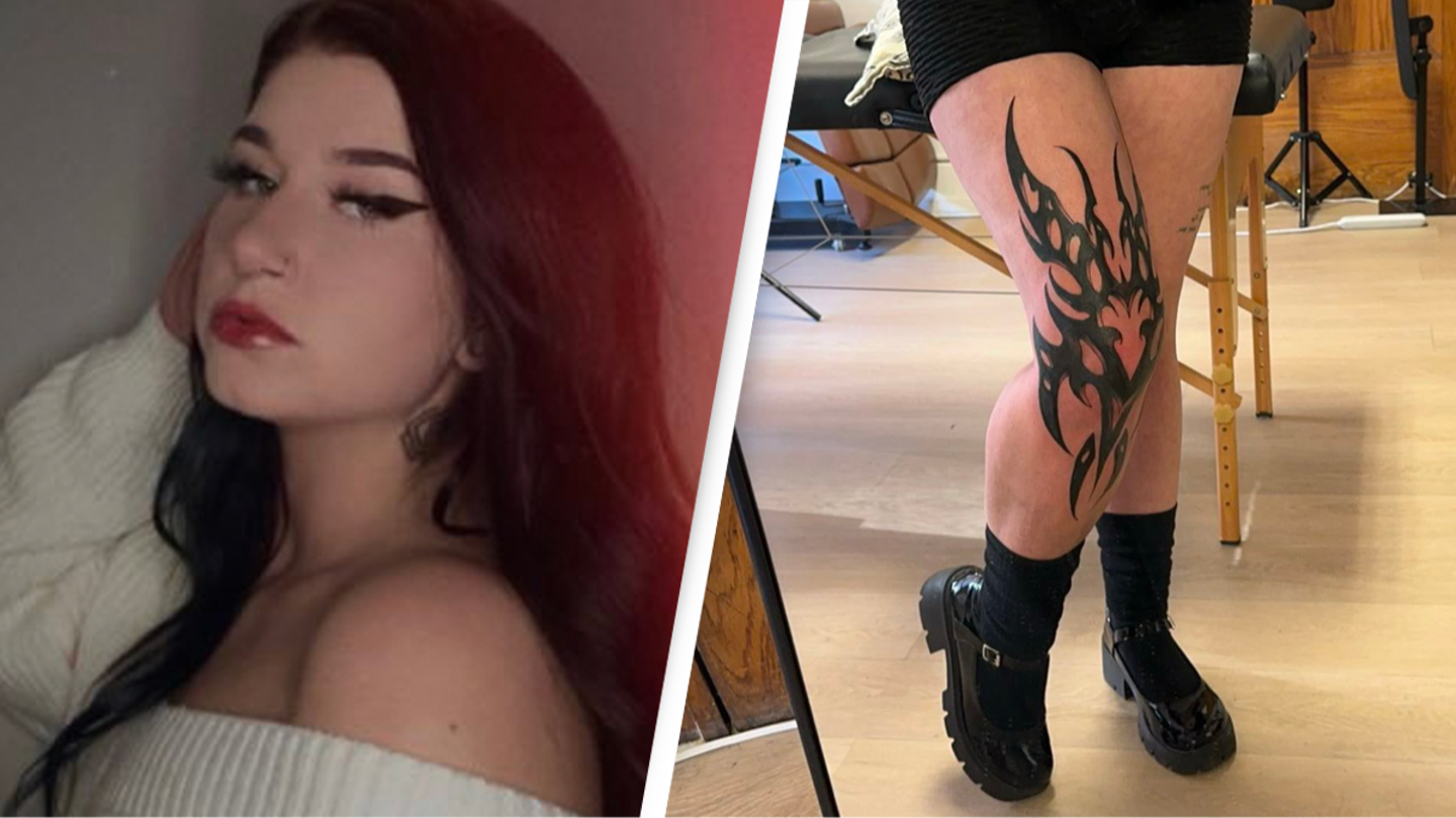 Woman ‘nearly killed’ by ‘sick’ leg tattoo she paid $1,800 for