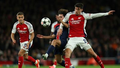 Arsenal beat PSG in Champions League duel, Dortmund hit Celtic for seven