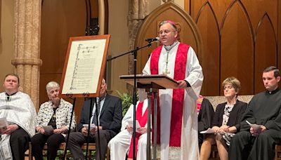 Christian 'Care of Creation Declaration' installed within Chicago Catholic cathedral