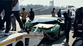 Speeding Lamborghini Aventador SVJ Crashes in India
