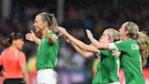 Soccer history was made today. Watch the jaw-dropping goal that Ireland's Katie McCabe scored off a corner.