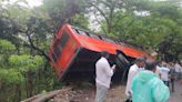 Maharashtra: Three persons injured as bus overturns in Raigad