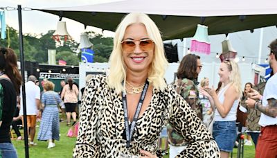 Denise Van Outen looks cool for the summer at Flackstodck