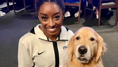 Beacon the Gymnastics Therapy Dog Is Cheering on Team USA From Afar