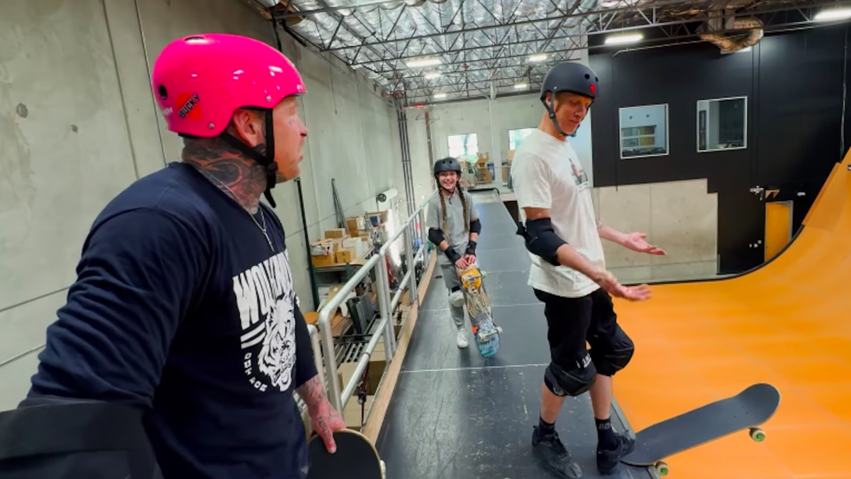 Watch: Reese Nelson Plays Tony Hawk and Jason Ellis 'SKATE' on Tony's Vert Ramp