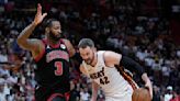 The Heat are headed to Boston after ousting the Bulls 112-91 in East play-in finale