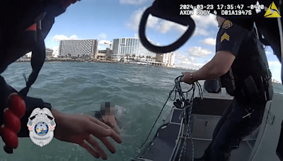 WATCH: Clearwater police rescue woman struggling in Gulf of Mexico