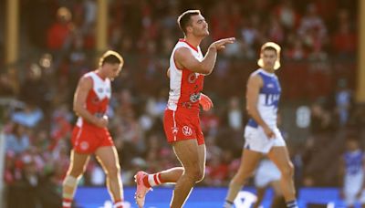 Swans crush Roos to celebrate return of Mills, Parker