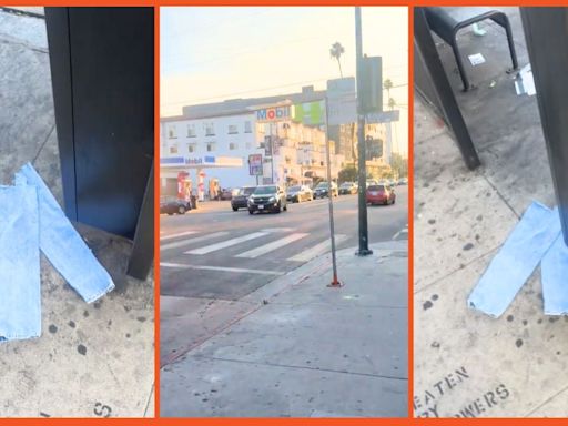 'A decision was made': Hot day on Hollywood Blvd. ends in 'jortmergency' when someone ditches half their pants in a rush