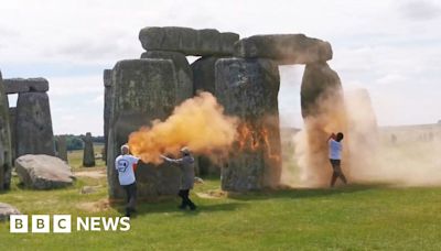 Newspaper headlines: Stonehenge drama and 'Slip N Slide incident'