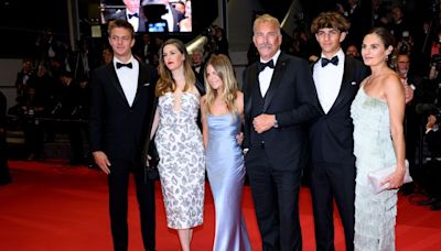 Kevin Costner Walked the Cannes Red Carpet With Five of His Children