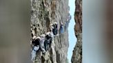 Chinese climbers stuck on cliff for more than an hour due to overcrowding