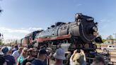 The Empress steam locomotive rolls through Franklin Park on Canadian Pacific ‘Final Spike’ tour