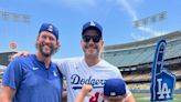 Chris Pratt Takes Son Jack to Dodgers Game for 'Faith and Family Day': Pics