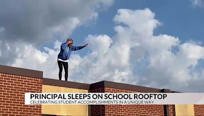 Principal sleeps on the roof?!