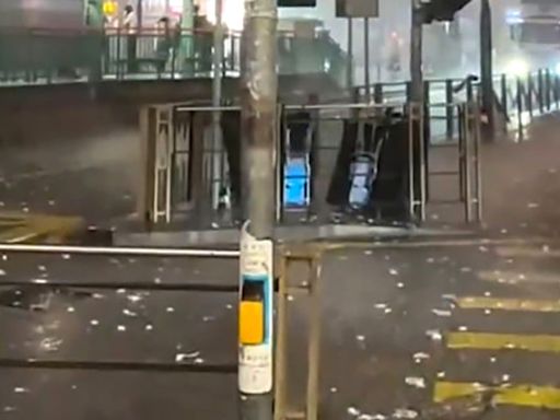 Hong Kong hit with hail and intense winds